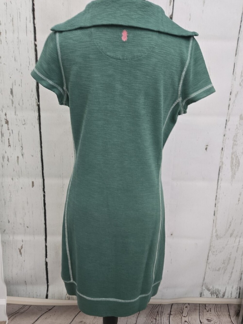Tommy Bahama Green Zip-Front Short Sleeve Dress - Picture 3 of 14